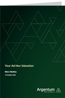 Sample ad hoc valuation report produced by Fastrak